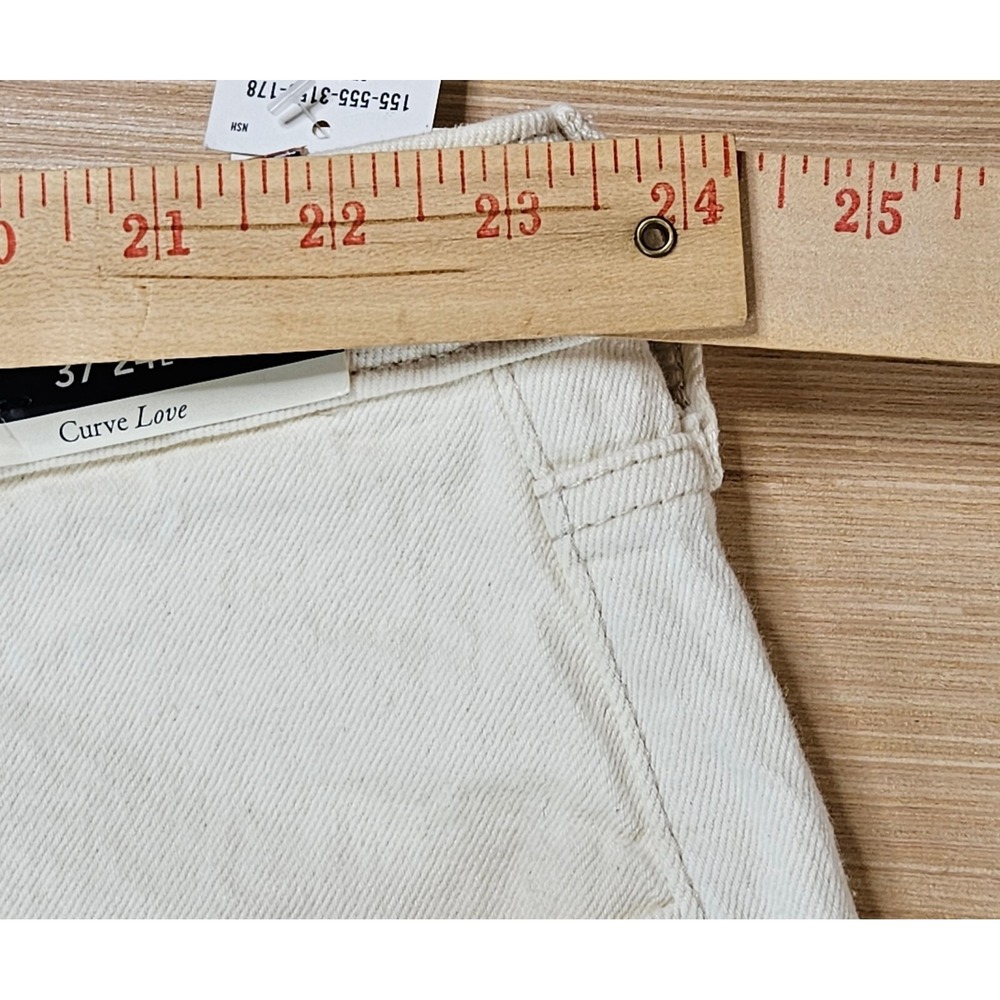 Abercrombie & Fitch The 90s Relaxed Jeans Women 37L Cream Curve Love High Rise - Picture 11 of 16